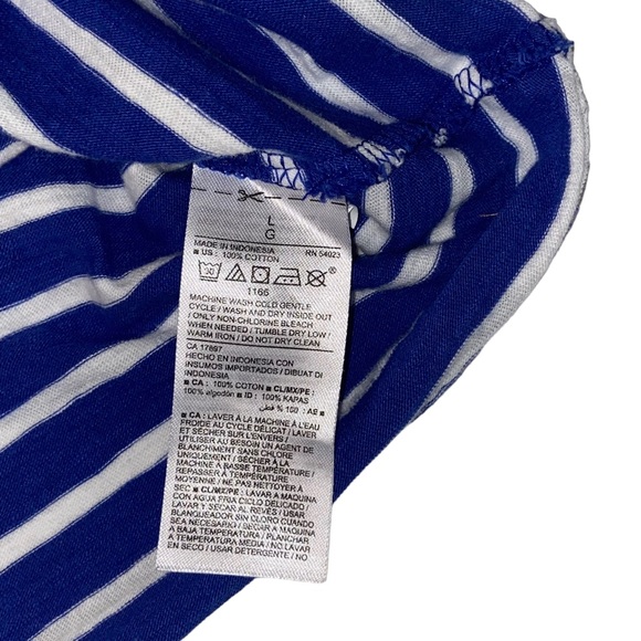 Old Navy Women’s Large Striped Blue White Tank Top - Picture 9 of 11